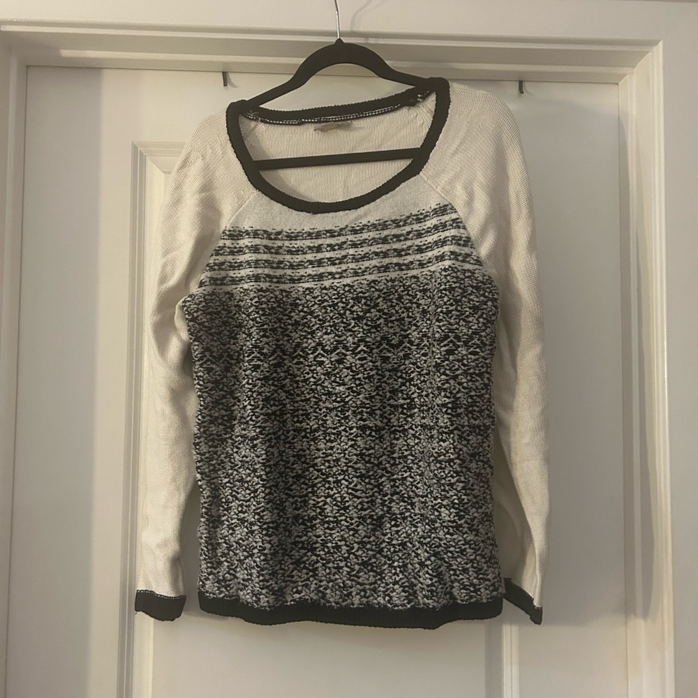 Black and white sweater